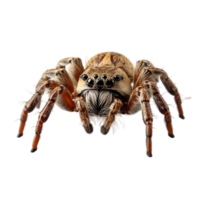 close up portrait of spider insect with transparent background, generated ai png