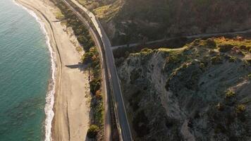 Road Near The Cliff On Ocean In Calabria video