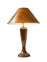 A lamp with a yellow shade is lit up. Isolated on a transparent background. png