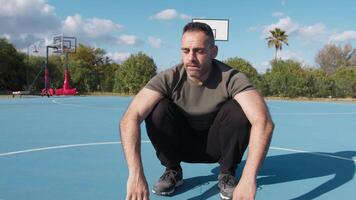 Man Rests After Training In The Field video