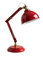 A lamp with a white shade and a black base. Isolated on a transparent background. png