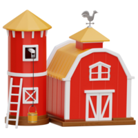 boerderij schuur 3d illustratie png