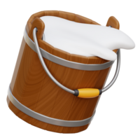 Milk Bucket 3d Illustration png