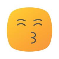 Kissing emoji design, ready to use icon vector