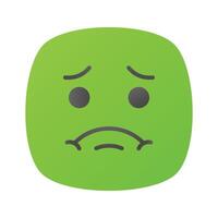 Creative icon of sick emoji, ready to use in website and mobile apps vector