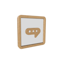 negocio icono 3d hacer con de madera material png