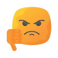 Disgusted emoji design, customizable unique vector