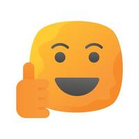 pulgar arriba, me gusta emoji diseño, fácil a utilizar y descargar vector