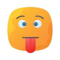 Visually perfect dumb emoji icon design, easy to use and download vector