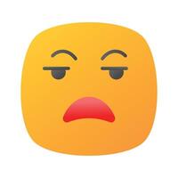 Irritated emoji design, ready to use and download premium vector
