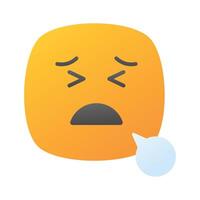 Unique and premium of tired emoji, editable icon vector