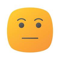 Grab this amazing icon of indifferent emoji, customizable flat vector