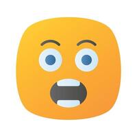 Oh My God expression emoji design, editable vector