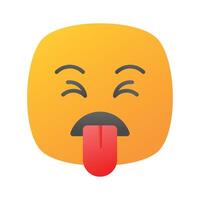 Disgusted emoji design, customizable unique vector