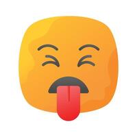 Disgusted emoji design, customizable unique vector