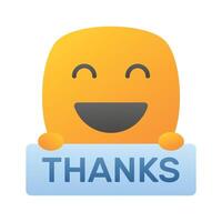 Grab this carefully crafted icon of thanks emoji, ready for premium use vector