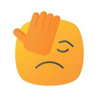 Get this amazing icon of facepalm emoji, sad expressions emoji vector