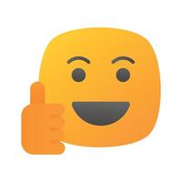 Thumb up, like emoji design, easy to use and download vector