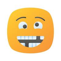 Visually perfect dumb emoji icon design, easy to use and download vector