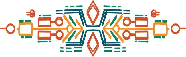 Aztec Dividers Element. in Minimalist Decoration. Isolated on White Background vector