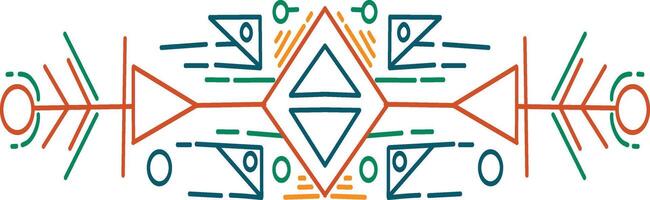 Aztec Dividers Element. in Minimalist Decoration. Isolated on White Background vector