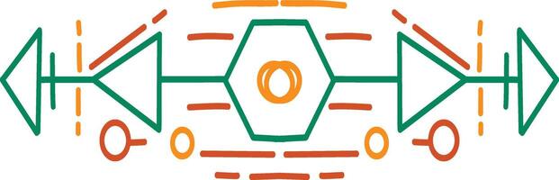 Aztec Dividers Element. in Minimalist Decoration. Isolated on White Background vector