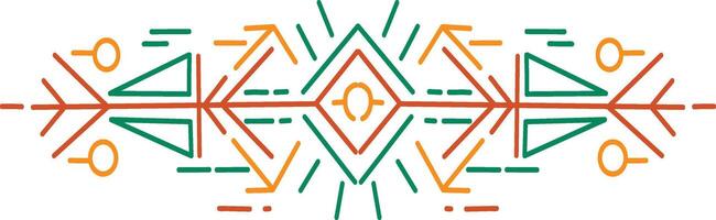 Aztec Dividers Element. in Minimalist Decoration. Isolated on White Background vector