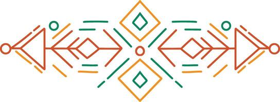 Aztec Dividers Element. in Minimalist Decoration. Isolated on White Background vector