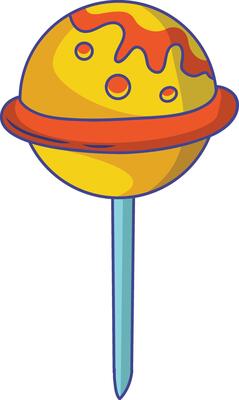 Delicious Sweet Candy Illustration. Minimalist Cartoon Design. Isolated on White Background