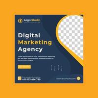 Digital Marketing Expert Social Media poster Design Template vector