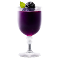 Blackberry cabernet sorbet deep purple hue served in a stemmed glass isolated on transparent Summer png