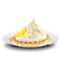 Lemon meringue tartlet with fluffy meringue topping Culinary and Food concept Final image should be png