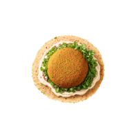 falafel envolver mandala un vistoso circular modelo de falafel envolver con tahini salsa llovizna png