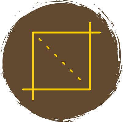 Crop Line Circle Sticker Icon