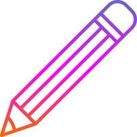 Pencil Line Circle Sticker Icon vector