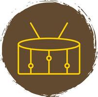 Snare Line Circle Sticker Icon vector