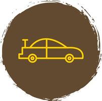 Car Line Circle Sticker Icon vector