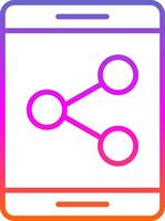 Sharing Line Circle Sticker Icon vector
