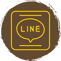 APP Line Circle Sticker Icon vector