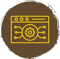 Website Algorithm Line Circle Sticker Icon vector