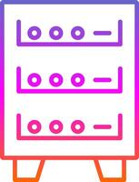 Server Cabinet Line Circle Sticker Icon vector