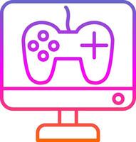 Game Development Line Circle Sticker Icon vector