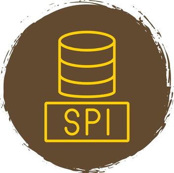 sql bases de datos línea circulo pegatina icono vector