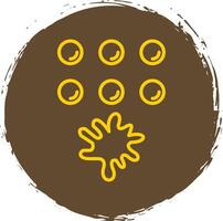 Paintballs Line Circle Sticker Icon vector