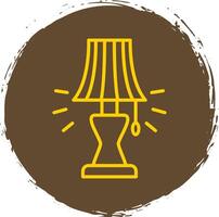 Lamp Line Circle Sticker Icon vector