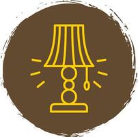 Lamp Line Circle Sticker Icon vector