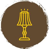 Floor Lamp Line Circle Sticker Icon vector