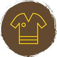 Shirt Line Circle Sticker Icon vector