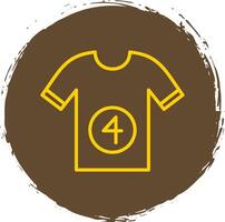 Shirt Line Circle Sticker Icon vector