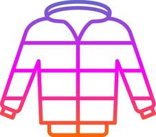 chaqueta línea circulo pegatina icono vector